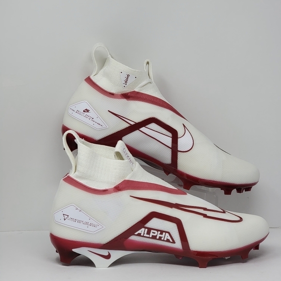 Nike Alpha Menace Elite 3 Ghost Laces Football Cleats DM1792-100 Men's Sz 13 New - Picture 1 of 9